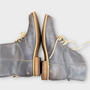 Timberland Navy Leather Lace-Up Boots